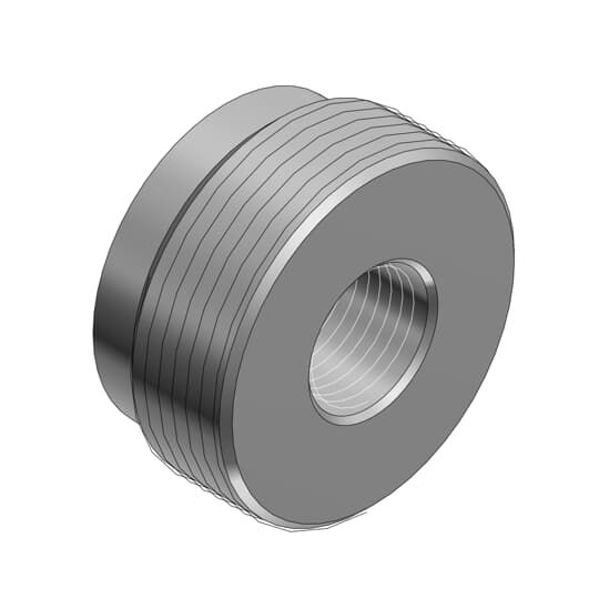 Steel Threaded Reducer 2" to 3/4" Silver