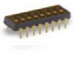 3-Pos SPST Slide DIP Switch, 0.1A 24VDC, Thru-Hole, Gold Contacts