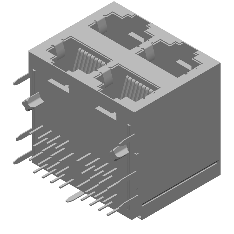 RJ45 Connector, 8P/32C, Shielded, Right Angle, 1.5A, 150V