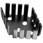 Heat Sink Passive TO-3 Shaped Basket Screw Mount Aluminum 12°C/W Black Anodized