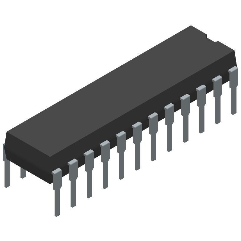 24-Bit Sigma-Delta ADC, 2 Ch, Serial SPI, PDIP