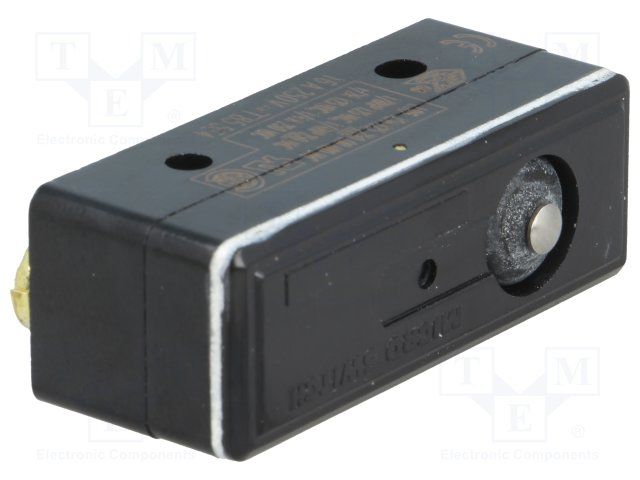 Snap Action SPDT Switch, 15A 250VAC, Pin Plunger, Screw Mount