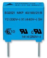 Cap Film Suppression Y2 0.82uF 1500VDC/300VAC PP 20% (31.5 X 22 X 36.5mm) Radial 27.5mm 110°C Automotive Bulk