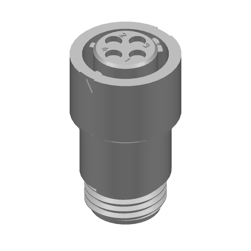 DIN 41612 Backplane Connector, 4 Pos, Female, Gold/Tin, 600V