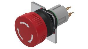 Illuminated Pushbutton Switch, DPST-NC, 5A, 42V
