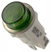 Green Neon Indicator Lamp, 250V, 1.9mA, Quick Connect