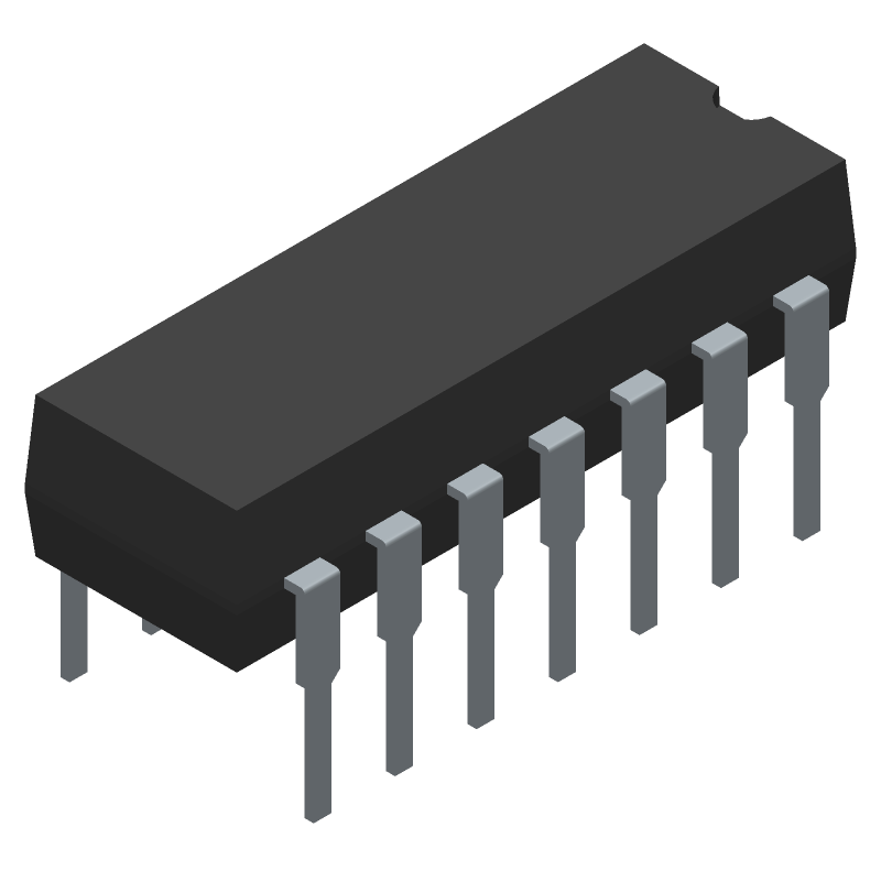 Half Bridge Based Peripheral Driver, CMOS, PDIP14, ROHS COMPLIANT, PLASTIC, MS-001AC, DIP-14