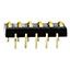 6 Pos 4mm Solder ST Thru-Hole Battery Connector - Male, Gold Plated