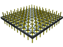 70-Contact 7-Row Through-Hole Header, Gold Plating, 2.54mm Pitch