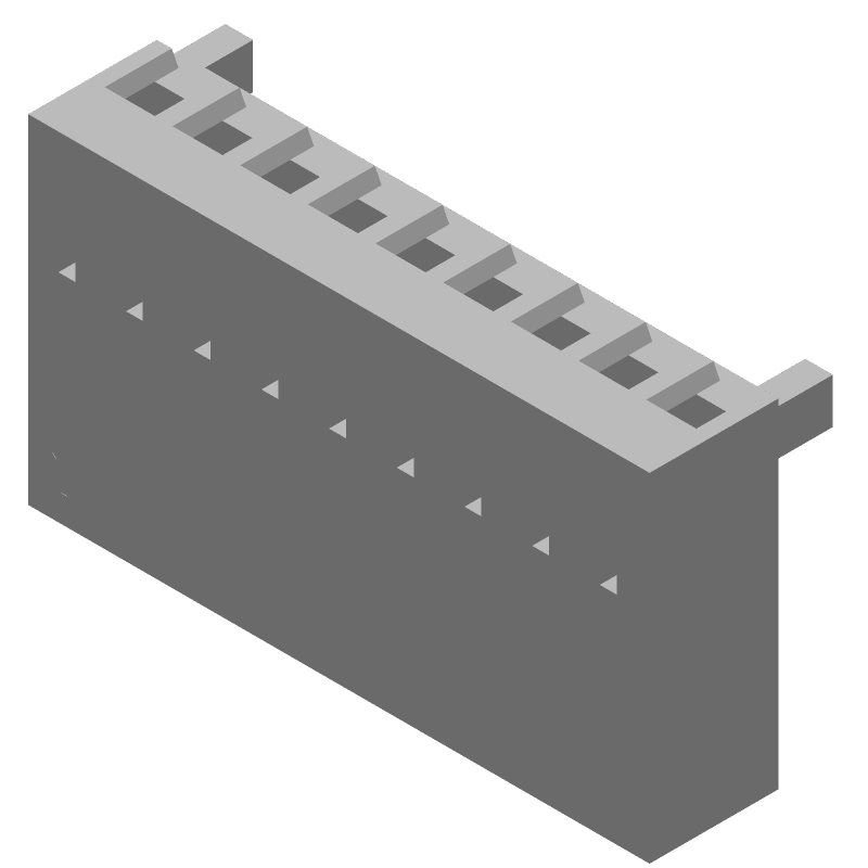 9 Pos 1 Row 2.54mm Pitch Receptacle Connector, 2.5A, 250V