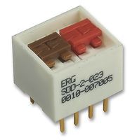 DIP Switch, SDD Series, DPST, Through Hole, 1 A, 100 V ;RoHS Compliant: Yes