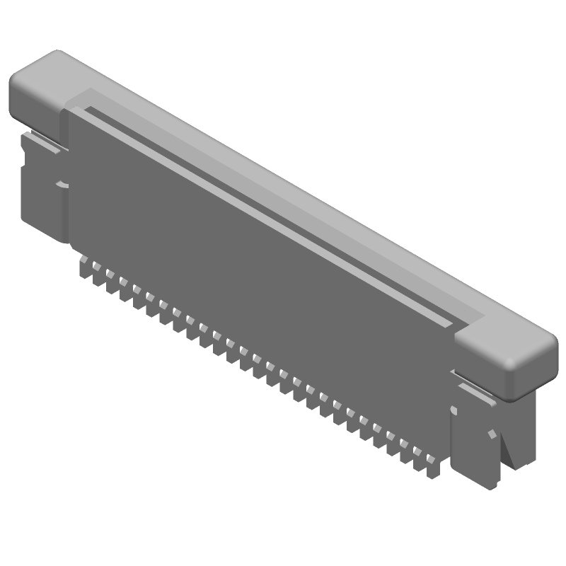 FPC Connector 27 Pos 0.5mm RA SMD SMT Receptacle 250V 500mA