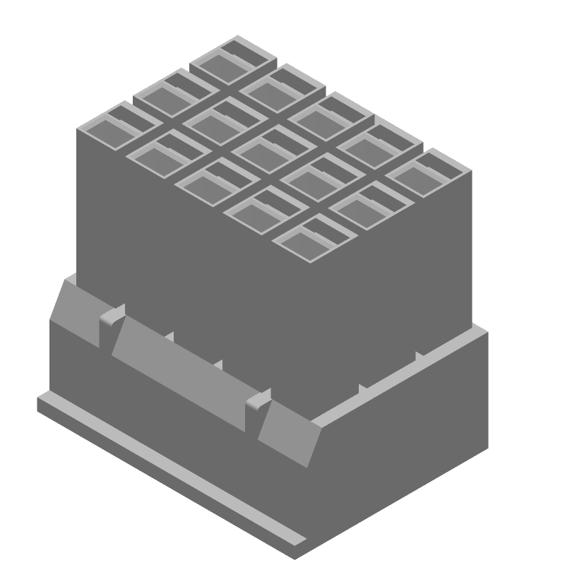 15 Pos 3.96mm Wire Housing, 12A, 600V, Crimp, Female Socket