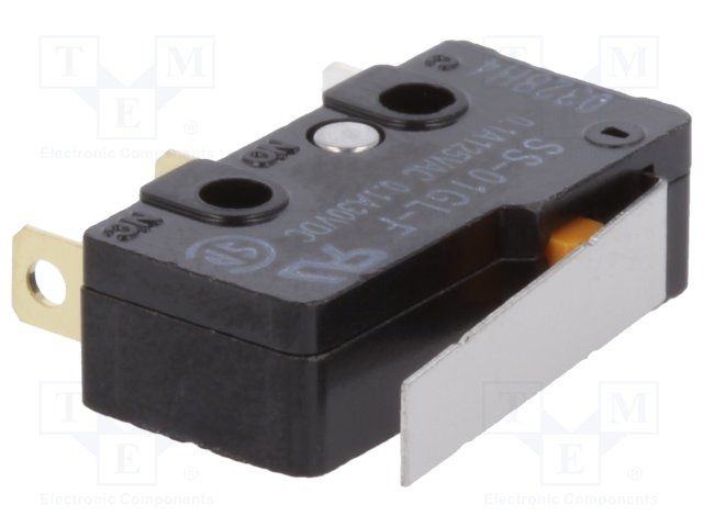 SPDT Microswitch, 100mA 125VAC, Hinge Lever, Solder