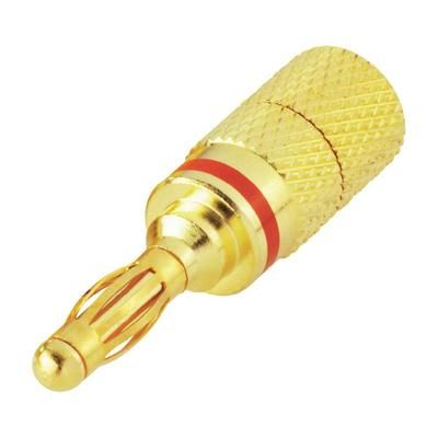 Straight blade plug Plug, straight Pin diameter: 4 mm Red BKL Electronic 103029 1 pc(s)