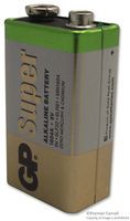 GP BATTERIES GP1604-10 Battery, Super, Pack of 10, Alkaline, 9 V, PP3, Snap Contact