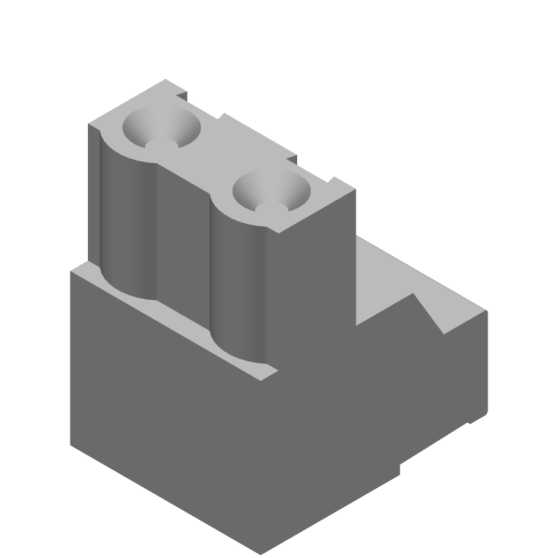 2 Pos 7.5mm RA Screw Terminal Block, 15A, 300V, Green