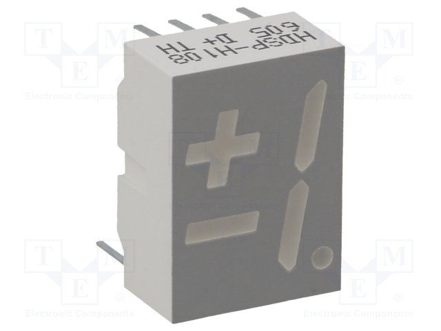 Red 7-Seg LED Display, 14.2mm, DIP, 1.7V, 645nm