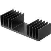 Heat sink 100 mm 1.7 K/W black anodised, SK 04/100/SA, Fischer Elektronik