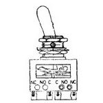 Switch Toggle ON OFF 6PDT Round Lever Solder 7A 28VDC Panel Mount with Threads