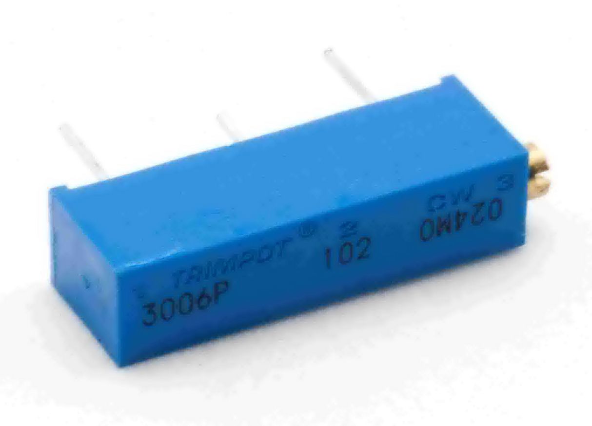 Cermet Trimmer Potentiometer, 1kR, 10%, 0.75W, 400V, 15 Turn, TH