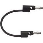 15A 5kV Black PVC Plug to Plug Interconnect Cable, 36"