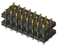 Conn Board Stacker HDR 12 POS 2mm Solder ST Top Entry Thru-Hole Bulk