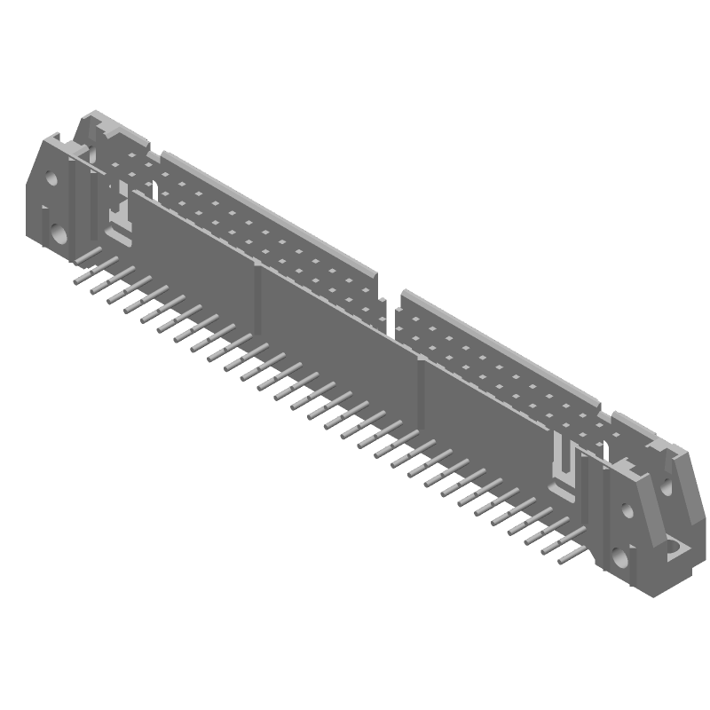 60 Pos 2.54mm RA Shrouded Header, Male Pin, Gold/Tin