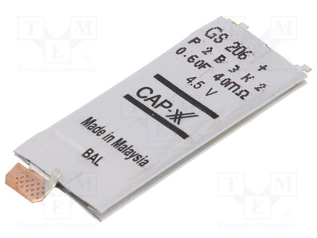 SUPERCAP 0.6F 40MOHM