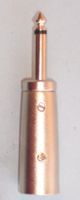 Conn 1/4" Mono Jack Adapter M/M 1/3 POS ST 1 Port