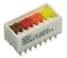 DIP Switch, SDD Series, SPDT, Through Hole, 1 A, 100 V ;RoHS Compliant: Yes