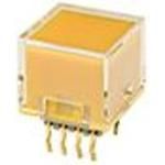 Switch Push Button OFF (ON) SPST Square Button 28VAC 28VDC 0.4VA Momentary Contact PC Pins Thru-Hole Tray