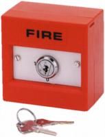 Red Key Switch Fire Alarm Call Point, 87 x 87 x 52mm
