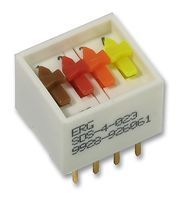 DIP Switch, SDS Series, SPST, Through Hole, 1 A, 100 V ;RoHS Compliant: Yes