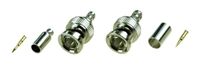 Van Damme Straight 75 Cable Mount BNC Connector Plug, Crimp Termination SDI Coaxial