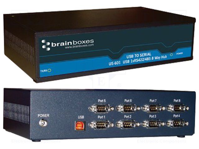 BRAINBOXES         US-601             8 Port RS422/485 USB to Serial Multi Drop Hub