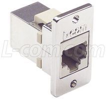 Conn RJ-45 Coupler F/F 8/8 POS ST Panel Mount 1/1 Port Cat 3