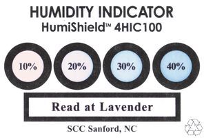 Humidity Indicator Card, 3" W x 2" H, Paper