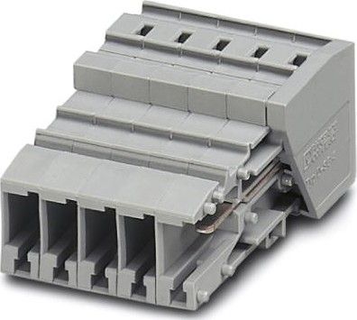 COMBI receptacle, nom. voltage 800 V, nominal current 32 A, connection method Spring-cage connection,number of connections 2, number of positions 13, cross section 0.08 mm2 - 6 mm2, AWG 28 - 10, width 80.6mm, height 22.3 mm, color gray