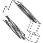 Conn Card Edge F 40 POS 2.54mm Solder RA Thru-Hole