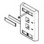 SLOTTED WALL DUCT,  1INX3IN NON-ADHESIVE,  PVC,  WHITE,  5-6FT STICKS