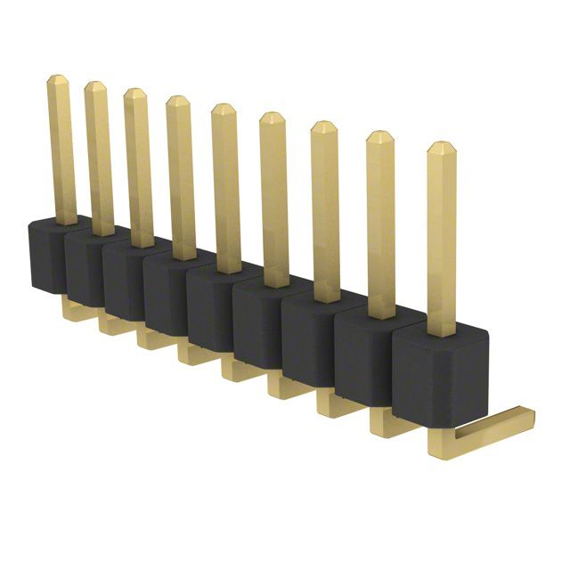 CONN HEADER .100" SNGL R/A 9POS