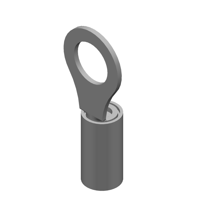 Ring Terminal, 10-12AWG, Copper, Tin, Insulated, 300V