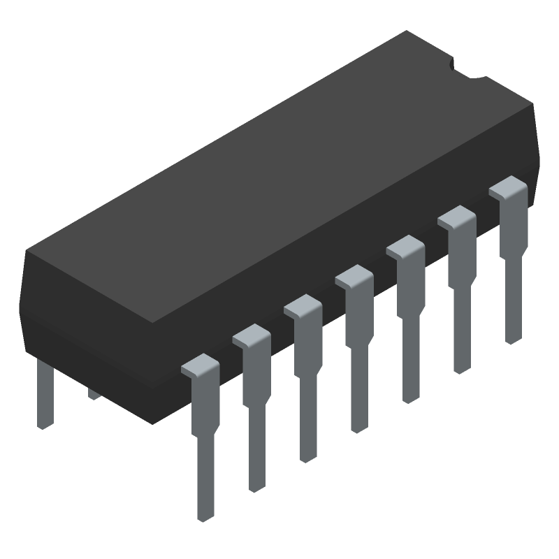 Quad Op Amp, 75kHz GBW, 110dB CMRR/PSRR, 18V, PDIP