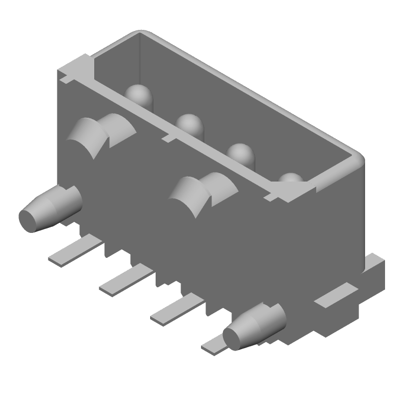 4 Pos Power Connector, 5.08mm, RA Solder, Male Pin, 13A