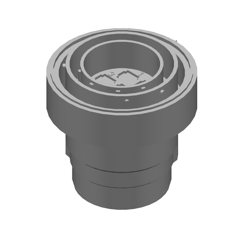 CMC Plug Assembly, 7 Pos, Male, Straight, Zinc Shell, Nickel Plated