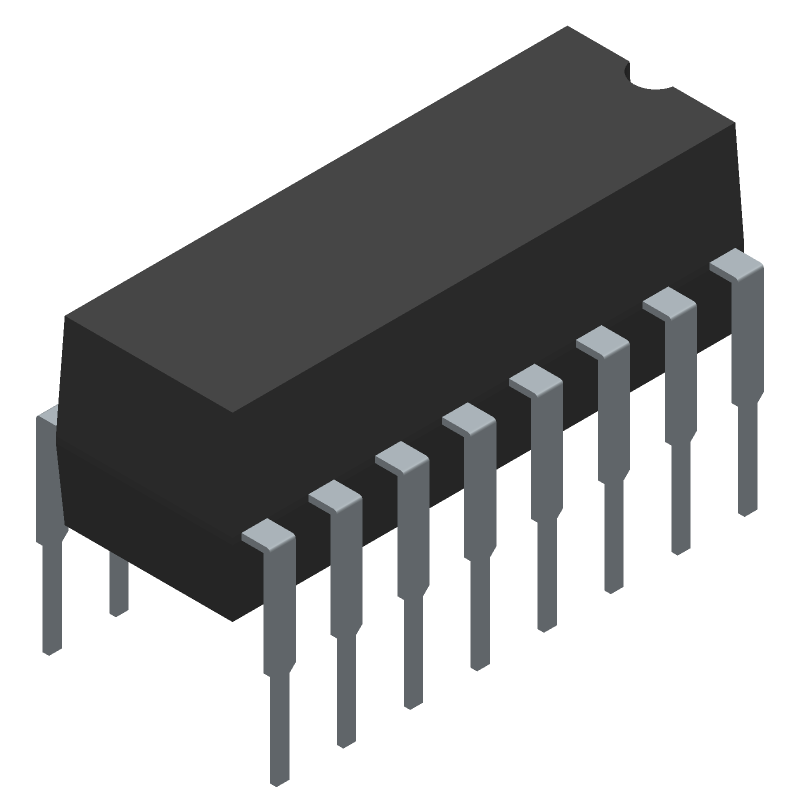 Thick Film Resistor Network, 100 Ohm, 2%, 16-Pin DIP, 100V