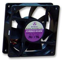 BISONIC         BP1203824HH-03-W            Axial Fan, Standard, Wire Leaded, Ball, 24 VDC, 120 mm, 38 mm, 168 cu.ft/min, 4.76 m/min