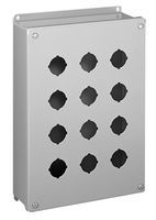 Pushbutton Enclosure;  3 Hole;  30mm;  Steel;  NEMA13;  IP65;  Gray;  Type 12 Series