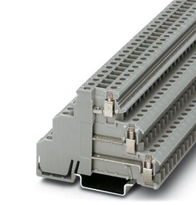 6 Pos Screw Terminal Block, 24A, 250V, DIN Rail Mount